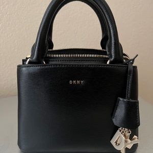 DKNY Black Small Paige Satchel with Strap Handbag
